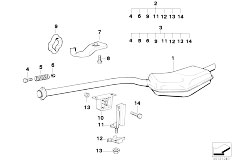 E36 318i M43 Touring / Exhaust System/  Rear Silencer