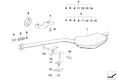 E36 318i M43 Cabrio / Exhaust System Rear Silencer