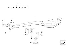 E36 325i M50 Coupe / Exhaust System Rear Silencer