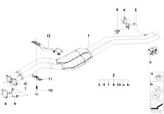 Z3 Z3 3.0i M54 Coupe / Exhaust System/  Catalytic Converter Front Silencer