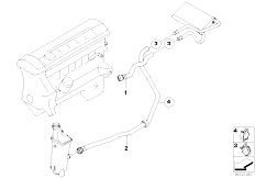 E85 Z4 2.5i M54 Roadster / Heater And Air Conditioning/  Water Hoses