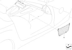 E85 Z4 2.5i N52 Roadster / Vehicle Trim Retrofit Floor Net