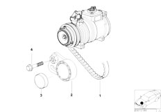 E38 725tds M51 Sedan / Heater And Air Conditioning/  Ribbed V Belt Tensioning Device