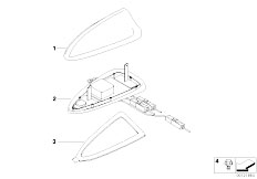 E66 760Li N73 Sedan / Communication Systems/  Single Parts F Telephone Roof Antenna