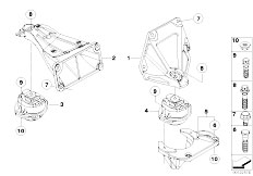 E65 730i M54 Sedan / Engine And Transmission Suspension Engine Suspension