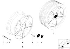 E46 316ti N42 Compact / Wheels/  Bmw Light Alloy Wheel Star Spokes 43