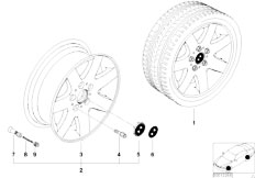 E46 318ti N42 Compact / Wheels/  Bmw Light Alloy Wheel Star Spokes 45