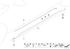 E66 735Li N62 Sedan / Vehicle Trim/  Cover Sill