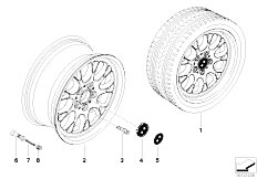 E85 Z4 2.0i N46 Roadster / Wheels/  Bmw Light Alloy Wheel Cross Spoke 133