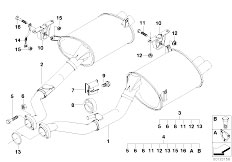 Z3 Z3 M3.2 S54 Roadster / Exhaust System Exhaust System Rear