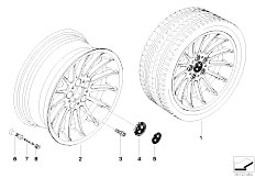 E60N 535d M57N2 Sedan / Wheels Bmw Light Alloy Wheel Radial Spoke 32