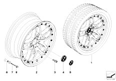 E60N 535d M57N2 Sedan / Wheels Bmw Composite Wheel Double Spoke 71