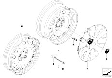 E60 523i N52 Sedan / Wheels/  Steel Rim Styl 12