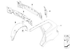 E83 X3 2.0d M47N2 SAV / Bodywork/  Side Panel Tail Trim