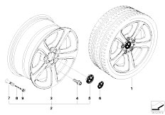 E46 320i M54 Sedan / Wheels/  Bmw Light Alloy Wheel Spider Spoke 137