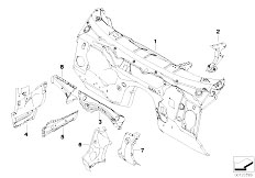 E83 X3 2.0i N46 SAV / Bodywork/  Splash Wall Parts