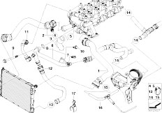 E39 520d M47 Touring / Engine/  Cooling System Water Hoses