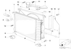 E30 320i M20 2 doors / Radiator/  Radiator Frame-4