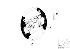 E65 760i N73 Sedan / Individual Equipment/  Individ Strng Whl Airbag Multifunction