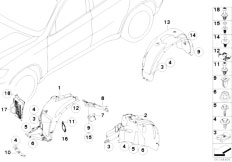 E71 X6 35iX N54 SAC / Vehicle Trim/  Wheelarch Trim