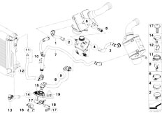 E71 X6 50iX N63 SAC / Radiator Cooling System Water Hoses Charge Air