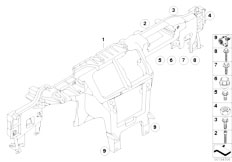 E71 X6 50iX N63 SAC / Vehicle Trim/  Carrier Instrument Panel