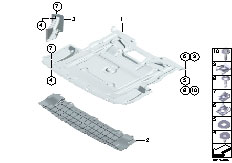 F02 730Ld N57 Sedan / Vehicle Trim Underbonnet Screen