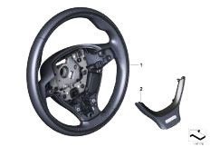 F01 750i N63 Sedan / Individual Equipment/  Ind Sports St Wheel Leather W Wdn Ring