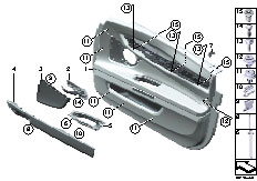 F01 740i N54 Sedan / Vehicle Trim/  Door Trim Panel Front