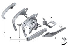 F01 750i N63 Sedan / Bodywork/  Wheelhouse Engine Support