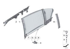 F02 730Ld N57 Sedan / Vehicle Trim Sun Blind Electr Rear Door