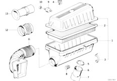 E32 730iL M30 Sedan / Fuel Preparation System/  Suction Silencer Filter Cartridge