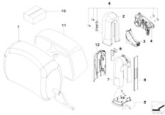 E64 650i N62N Cabrio / Seats/  Headrest Front