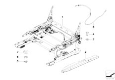 E46 325Ci M54 Coupe / Seats/  Sports Seat Seat Rail Mechanical