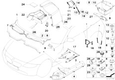 E85 Z4 2.5i N52 Roadster / Vehicle Trim Various Body Parts