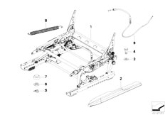 E46 328Ci M52 Coupe / Seats/  Front Seat Rail