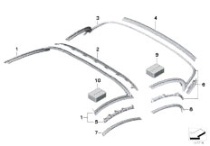 E89 Z4 35i N54 Roadster / Sliding Roof Folding Top Dichtungen