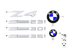 E89 Z4 23i N52N Roadster / Vehicle Trim Emblems Letterings