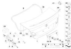 E88 118d N47 Cabrio / Bodywork Single Components For Trunk Lid