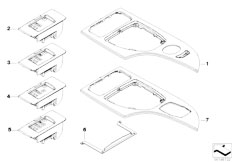 E60N 550i N62N Sedan / Vehicle Trim/  Mounting Parts Centre Console