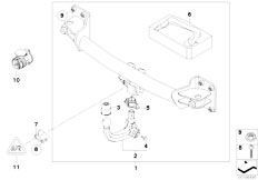 E71 X6 35dX M57N2 SAC / Equipment Parts/  Towing Hitch Detachable