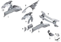 E89 Z4 35i N54 Roadster / Bodywork/  Wheelhouse Engine Support