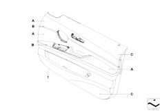 E91 325i N52N Touring / Individual Equipment/  Indi Door Trim Part Leather Front Lc