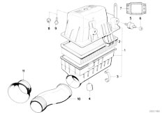 E30 320i M20 Cabrio / Fuel Preparation System/  Suction Silencer Filter Cartridge