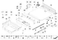 E70 X5 3.0d M57N2 SAV / Vehicle Trim/  Trim Panel Trunk Floor