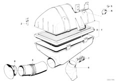 E30 325i M20 Cabrio / Fuel Preparation System/  Suction Silencer Filter Cartridge-2