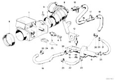 E30 320i M20 Cabrio / Fuel Preparation System/  Volume Air Flow Sensor-2