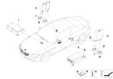 E63 645Ci N62 Coupe / Audio Navigation Electronic Systems Electric Parts Airbag