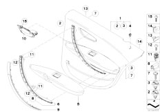 E87N 130i N52N 5 doors / Vehicle Trim/  Door Trim Rear