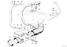 E30 318i M10 4 doors / Fuel Preparation System/  Volume Air Flow Sensor-2